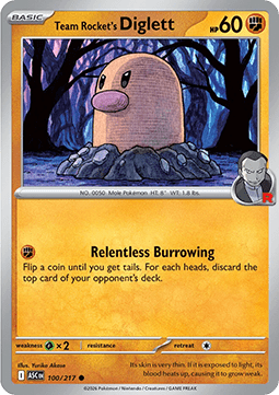 Team Rocket’s Diglett (ASC 100) English