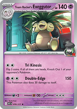Team Rocket’s Exeggutor (ASC 078) English