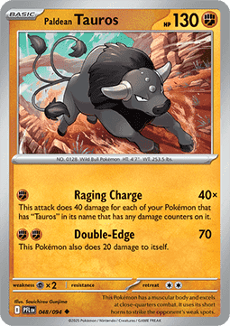 Paldean Tauros (PFL 048) - English