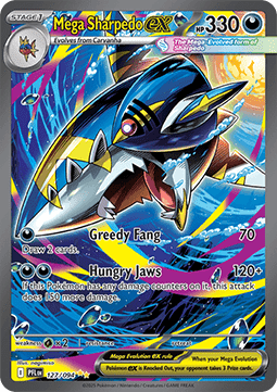 Mega Sharpedo ex (PFL 127) - English