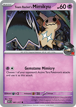 Team Rocket’s Mimikyu (ASC 097) English