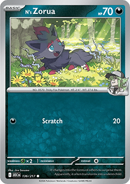 N’s Zorua (ASC 136) English